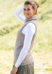 1814 Clinging ladies vest with turtleneck