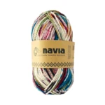 Navia Sock Yarn 520 Green mottled