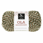 Gjestal Ola Raggegarn 718 Brown/green/white mouliné
