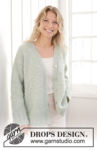 241-35 Mint Dream Cardigan by DROPS Design