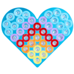 Hama Maxi Pegboard, transparent - Little heart 8231