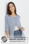199-4 Blue Nostalgia Cardigan by DROPS Design