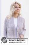 243-18 Lavender Romance Cardigan by DROPS Design
