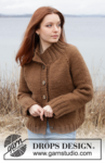 244-26 Autumn Amber Cardigan by DROPS Design