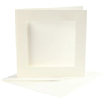 Passepartout cards with envelope, 12.5x12.5 cm, 13.5x13.5 cm