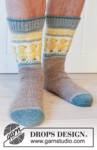 224-35 Dancing Chicken Socks by DROPS Design
