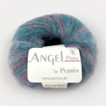 Permin Angel print 53 Petrol/Pink