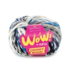 Katia Wow Chunky Boom 309 Dark blue-Grey-Brown