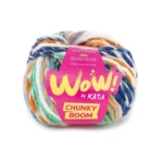 Katia Wow Chunky Boom 307 Blue-turquoise-Orange