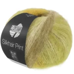 Lana Grossa Silkhair Print 433 Lime/yellow/taupe/light beige