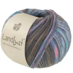 Lana Grossa Landlust Die Sockenwolle 616 Turquoise/Grey/Pale Blue/Pink/Khaki Beige