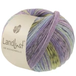 Lana Grossa Landlust Die Sockenwolle 618 Violet blue/Jeans/Light blue/Light-/Dark grey/Jade/Pistachio/Lilac striped