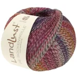Lana Grossa Landlust Die Sockenwolle 219 Ecru/Burgundy/Hot Pink/Purple/Pink/Egg Yellow/Violet Blue