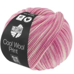 Lana Grossa Cool Wool Print 842 Pink/Fuchsia/Ecru