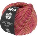 Lana Grossa Cool Wool Print 840 Sand yellow/Erika/Orchid pink