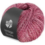 Lana Grossa Vintage Socks 1009 Old rose/geranium red/bordeaux heathered