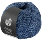 Lana Grossa Vintage Socks 1005 Jeans/gray blue/dark blue heathered