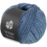 Lana Grossa Vintage Socks 1017 Light grey/jeans/blue lilac/grey green heathered