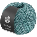 Lana Grossa Vintage Socks 1003 Mint/gray blue/jeans/petrol heathered