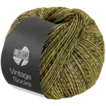 Lana Grossa Vintage Socks 1002 May green/apple green/dark green heathered