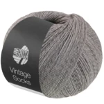 Lana Grossa Vintage Socks 1020 Light grey/dark grey heathered