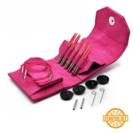 LYKKE Interchangeable Circular Needle Set, Blush, Starter Set, Fuchsia, 9 cm