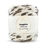 LindeHobby Inspire Print 25 White with brown stripes