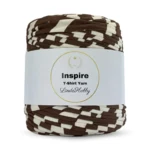 LindeHobby Inspire Print 50 Off-white with wide dark brown stripes