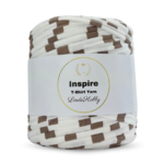 LindeHobby Inspire Print 36 White with wide light brown stripes