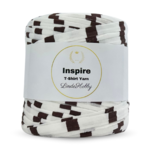 LindeHobby Inspire Print 25 White with wide brown stripes