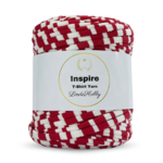 LindeHobby Inspire Print 38 White with wide random red stripes