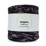 LindeHobby Inspire Print 138 Deep purple with organic shapes and silver glitter