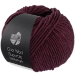Lana Grossa Cool Wool Superbig 221 Black red heathered