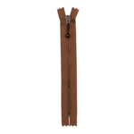 YKK Fixed Zipper Antique Brass 4 mm 17 cm 008 Light brown