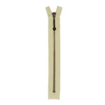YKK Fixed Zipper Antique Brass 4 mm 23 cm 345 Dusty yellow