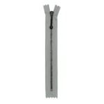 YKK Fixed Zipper Antique Brass 4 mm 28 cm 574 Light grey