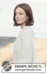258-18 Wispy Dandelion Cardigan by DROPS Design