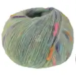 Lana Grossa Cassata 11 Light green/light orange/pink/light grey/purple