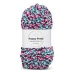 LindeHobby Fuzzy Chenille Print 06 Liquorice allsorts