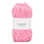 LindeHobby Fuzzy Chenille Silver Lurex 14 Dark pink