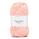 LindeHobby Fuzzy Chenille Silver Lurex 06 Salmon