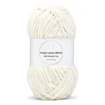 LindeHobby Fuzzy Chenille Silver Lurex 10 Cream (light beige)