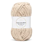 LindeHobby Fuzzy Chenille Silver Lurex 43 Oatmeal