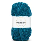 LindeHobby Fuzzy Chenille Silver Lurex 18 Petrol green / dark turquoise