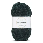 LindeHobby Fuzzy Chenille Silver Lurex 19 Dark green nepheline