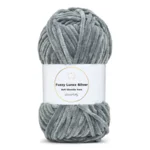 LindeHobby Fuzzy Chenille Silver Lurex 05 Dark gray
