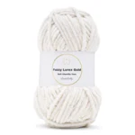 LindeHobby Fuzzy Chenille Gold Lurex 01 White