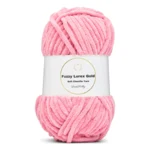 LindeHobby Fuzzy Chenille Gold Lurex 14 Dark pink
