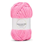 LindeHobby Fuzzy Chenille Gold Lurex 48 Neon light pink