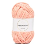 LindeHobby Fuzzy Chenille Gold Lurex 06 Salmon